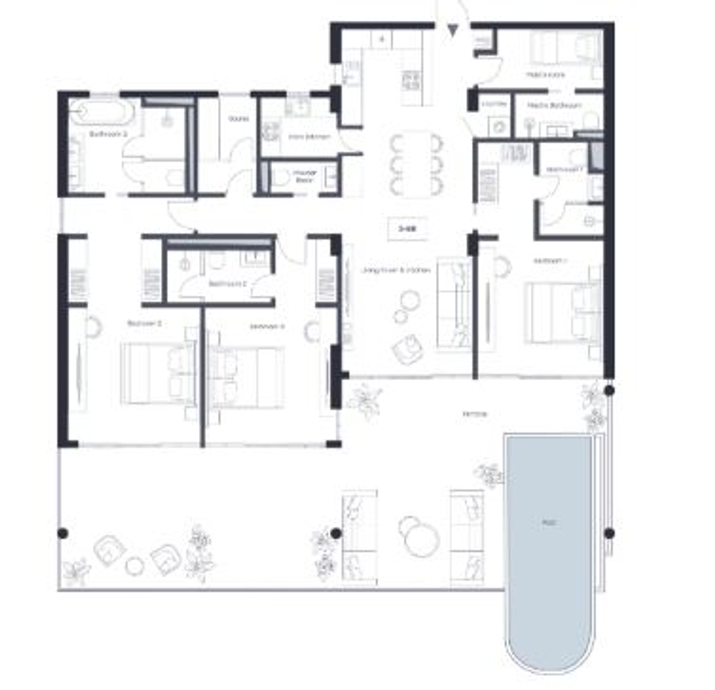 Апартаменты у пляжа Лаян в Банг Тао