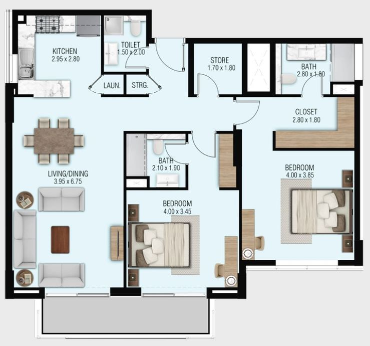 Апартаменты в проекте The Sustainable City - Yiti