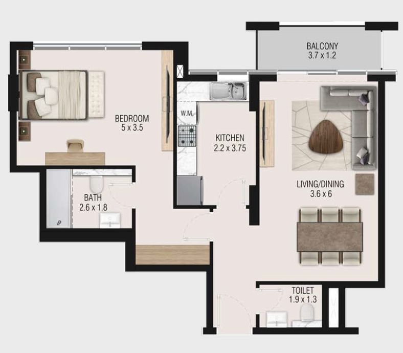 Апартаменты в проекте The Sustainable City - Yiti